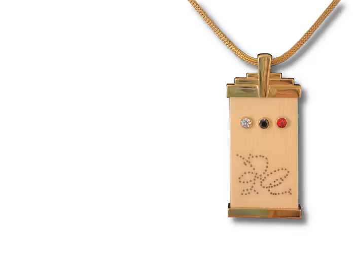 Orphic Font Ivory Pendant