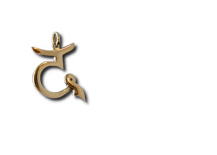 Orphic Font Da Rosewood Pendant